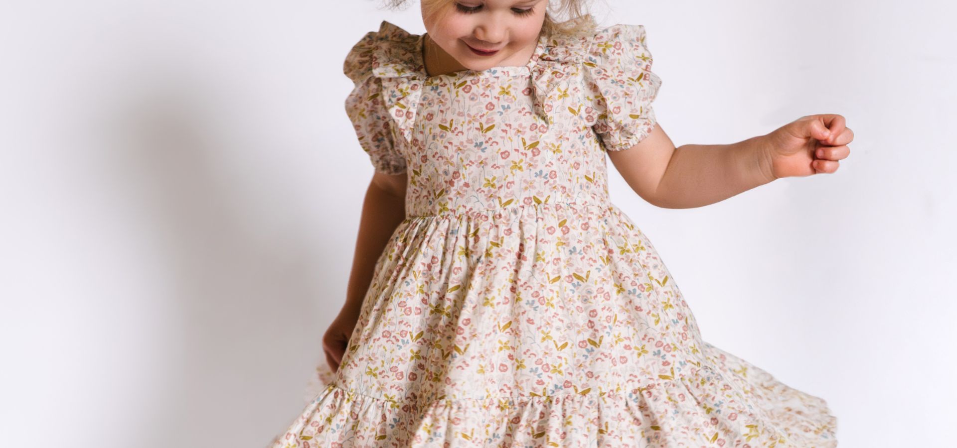 4t dresses Girls' Mystery Twirl Dress Size: Toddler By Mila & Rose Designed with flutter sleeves and delicate pink satin bows Toddler Dresses - Pehr