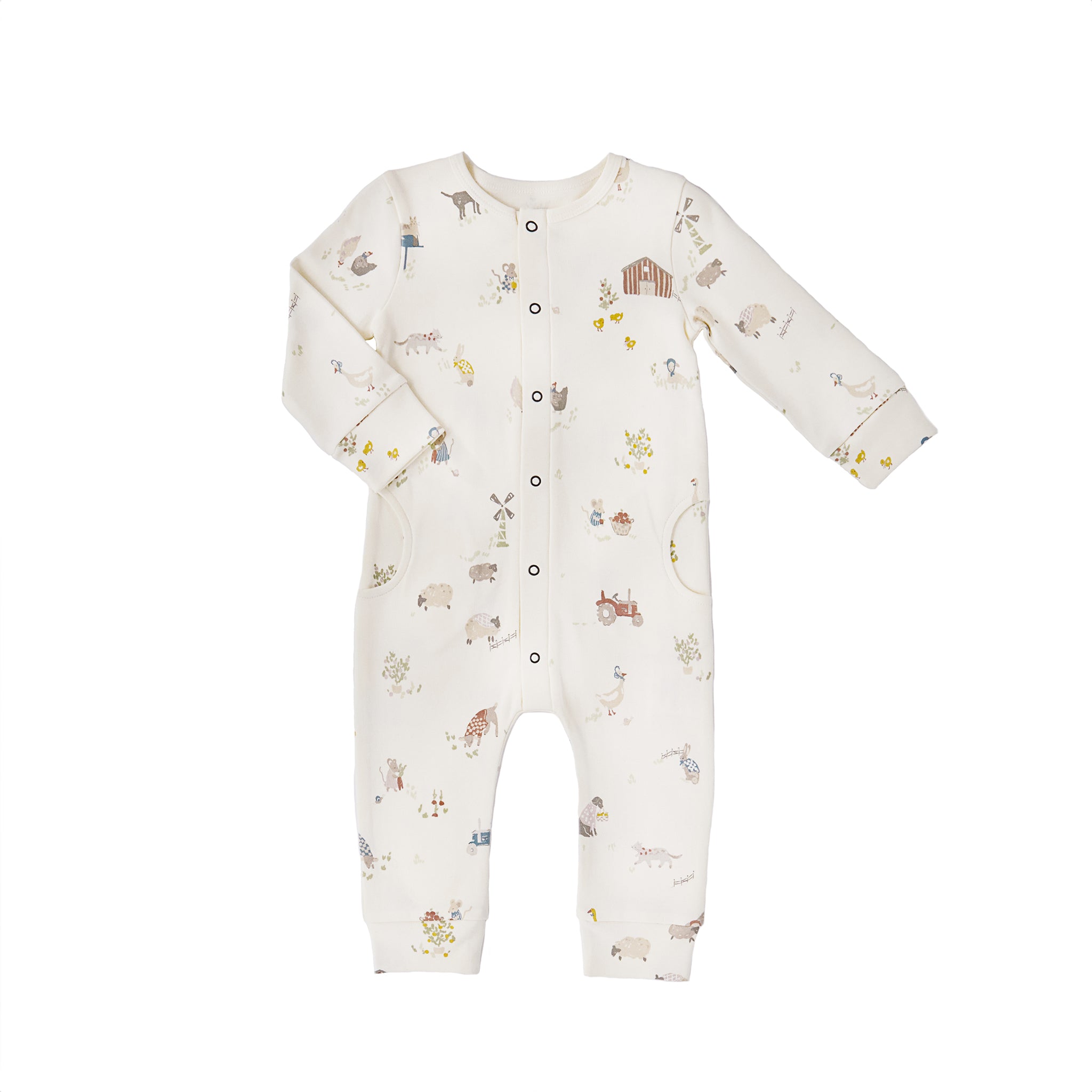 Pehr-Placket Romper-On The Farm-1