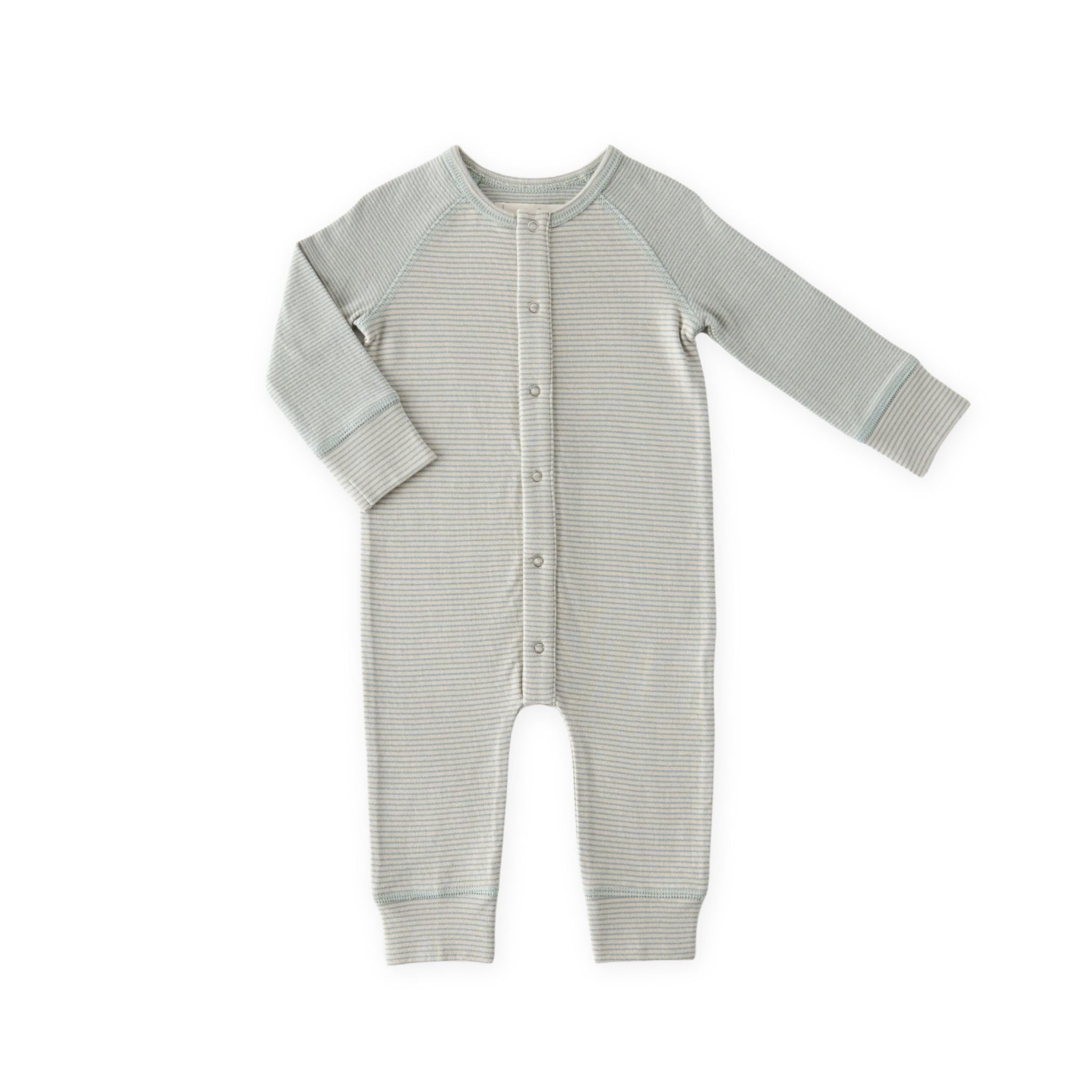 Pehr - Sailor Stripe Raglan Romper- Sea -1