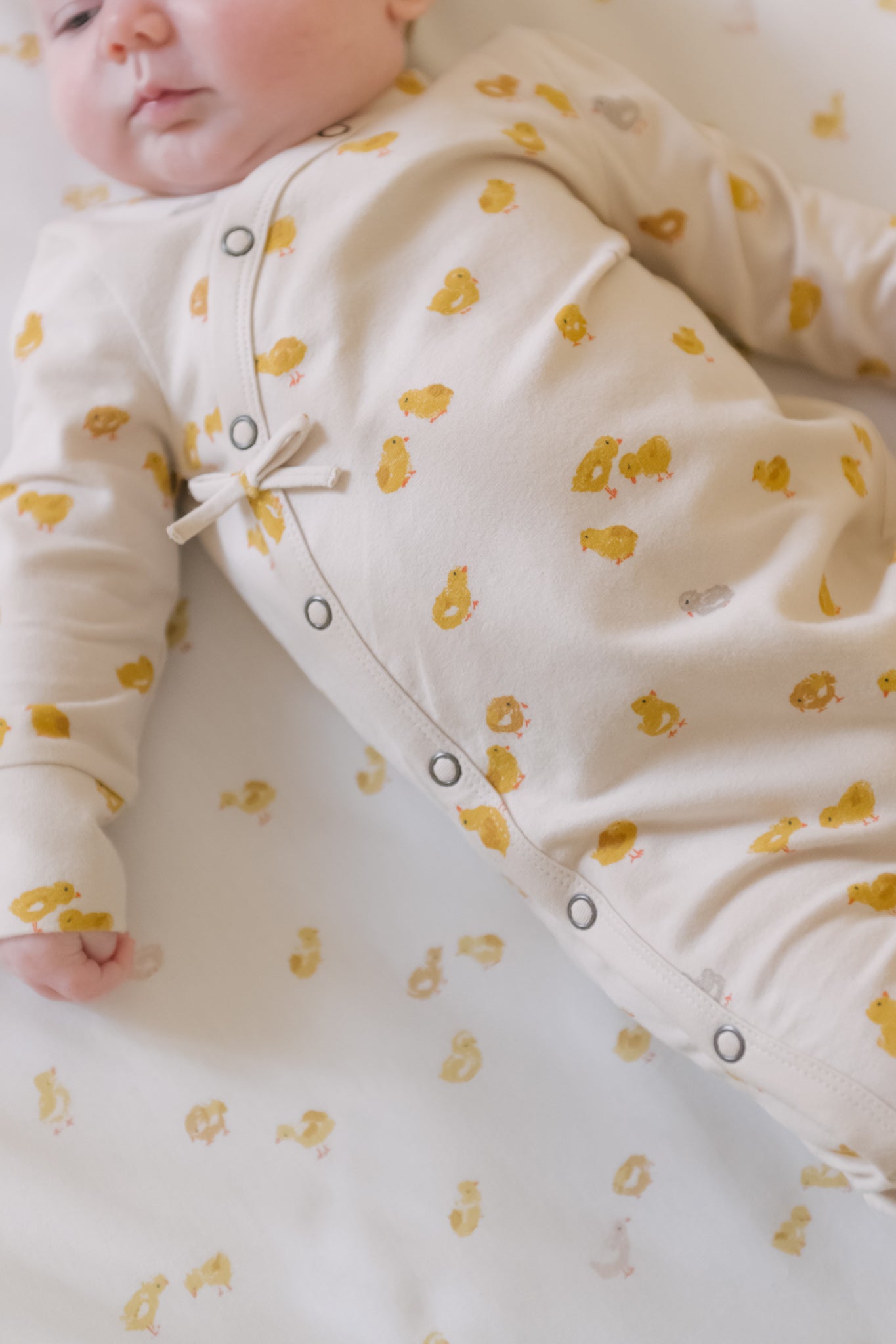 Pehr-The Littles Kimono Romper-Cheerful Chick-Newborn-3