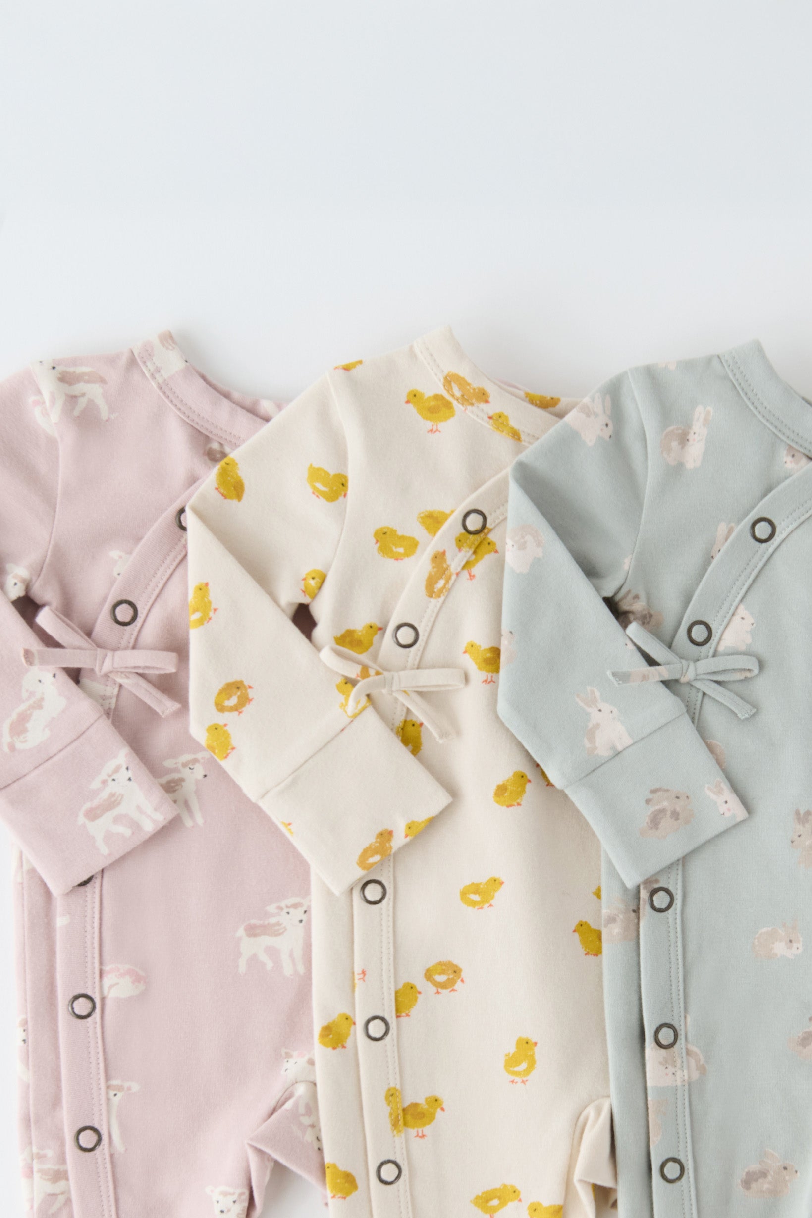 Pehr-The Littles Kimono Romper-Cheerful Chick-Newborn-5