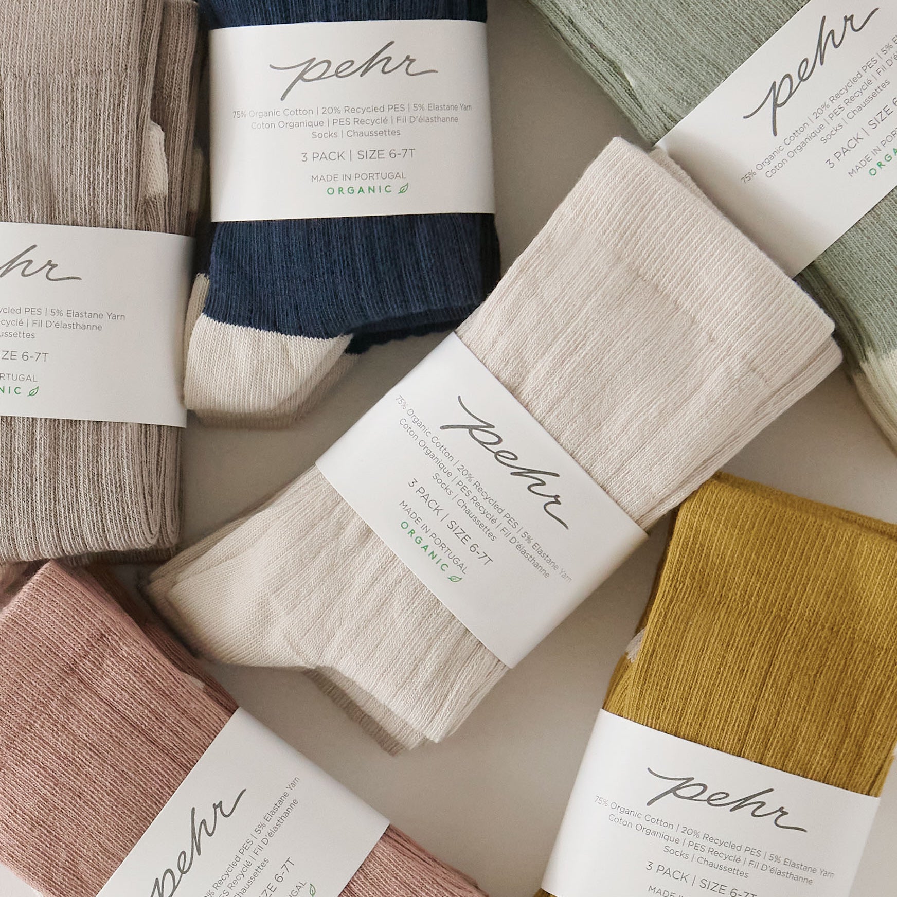 Pehr-Kids Crew Socks 3 - Pack-Ink Set-3