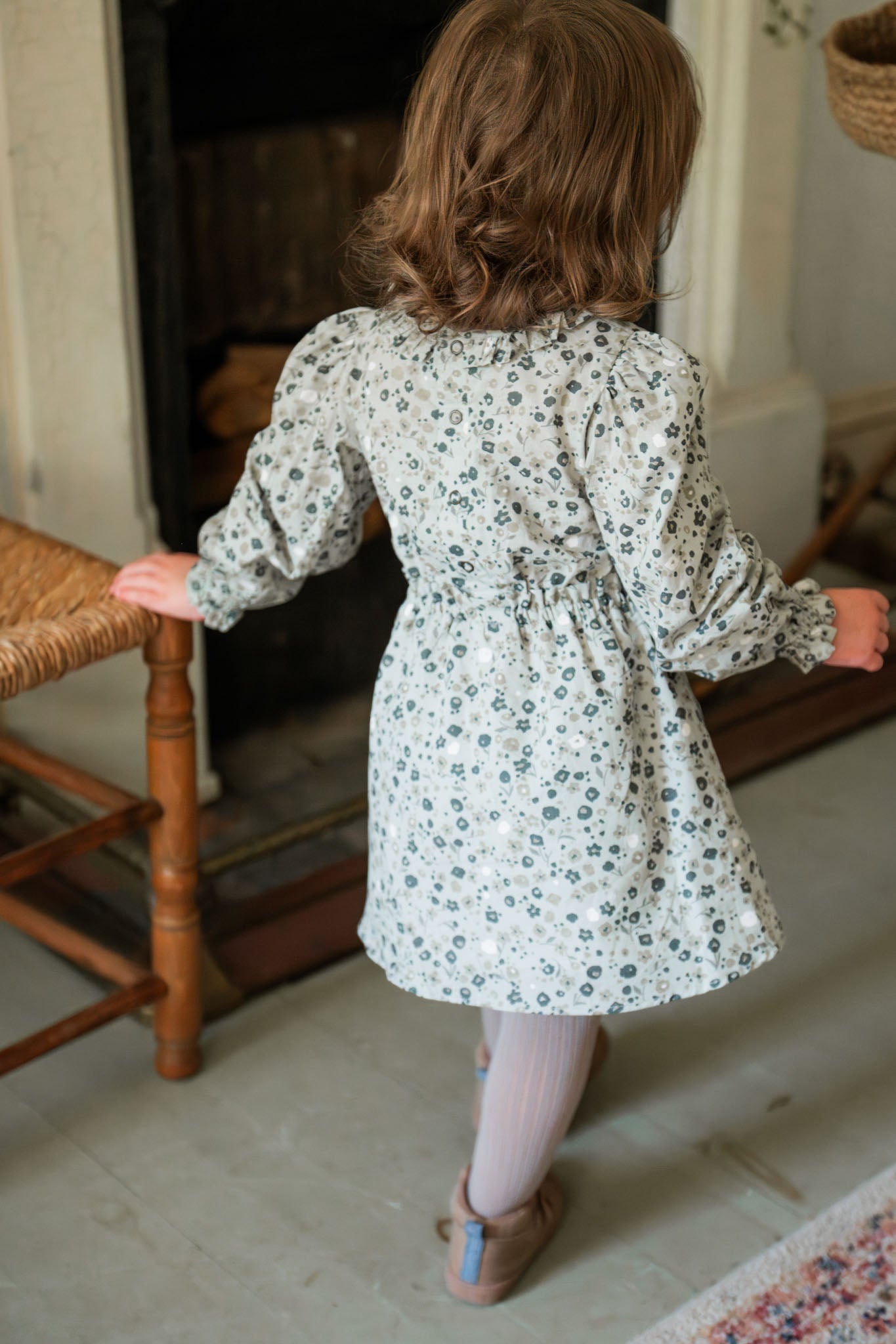 Pehr-Kids Ribbed Tights-Light Mushroom-2