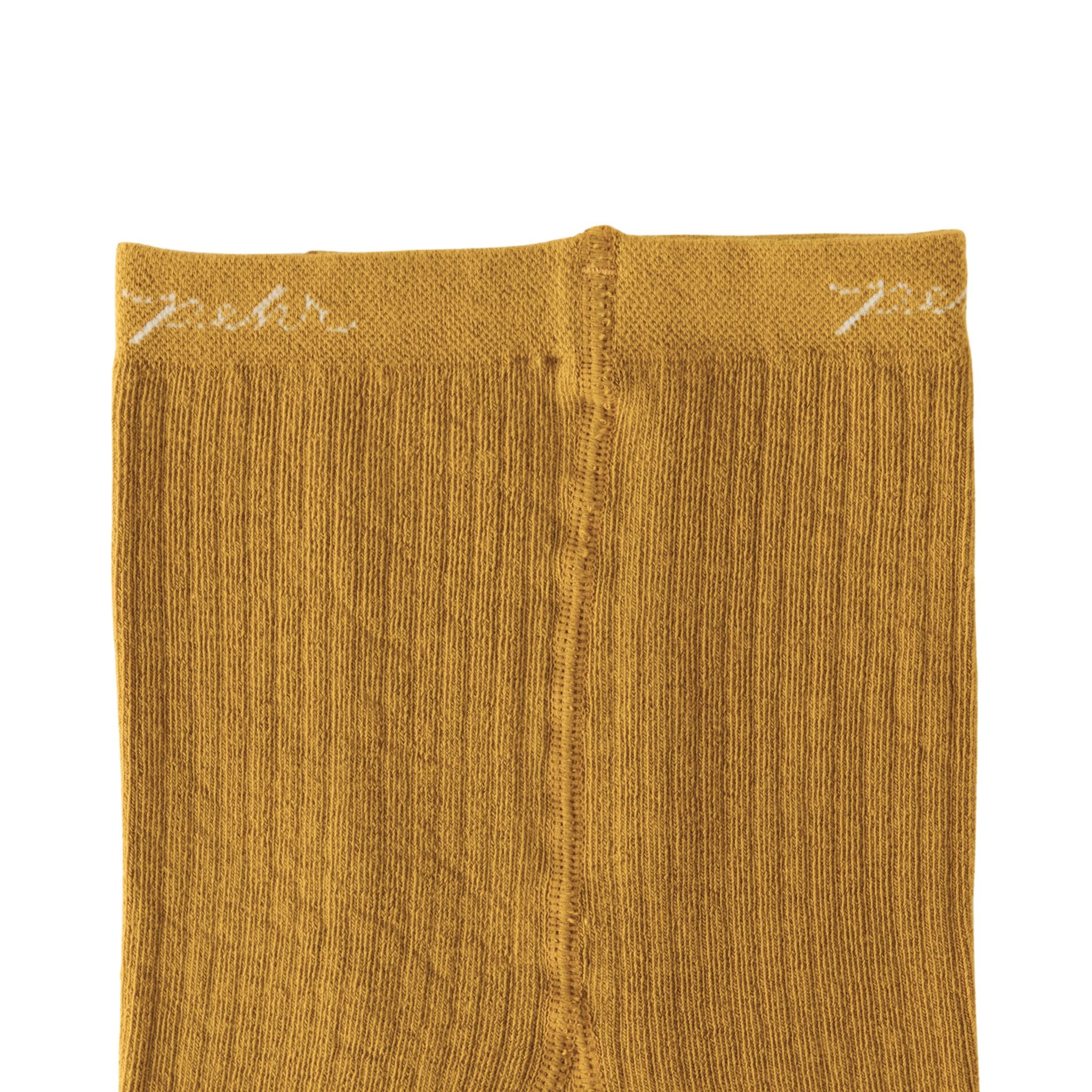 Pehr-Kids Ribbed Tights-Ochre-4