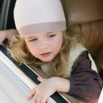 Pehr-Toddler Wool Knit Hat-Natural - Rose-3