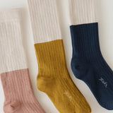 Pehr-Knee Length Socks-Ochre - Natural-2