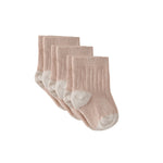 Pehr-Newborn Crew Socks 3 Pack- Blush Set-1