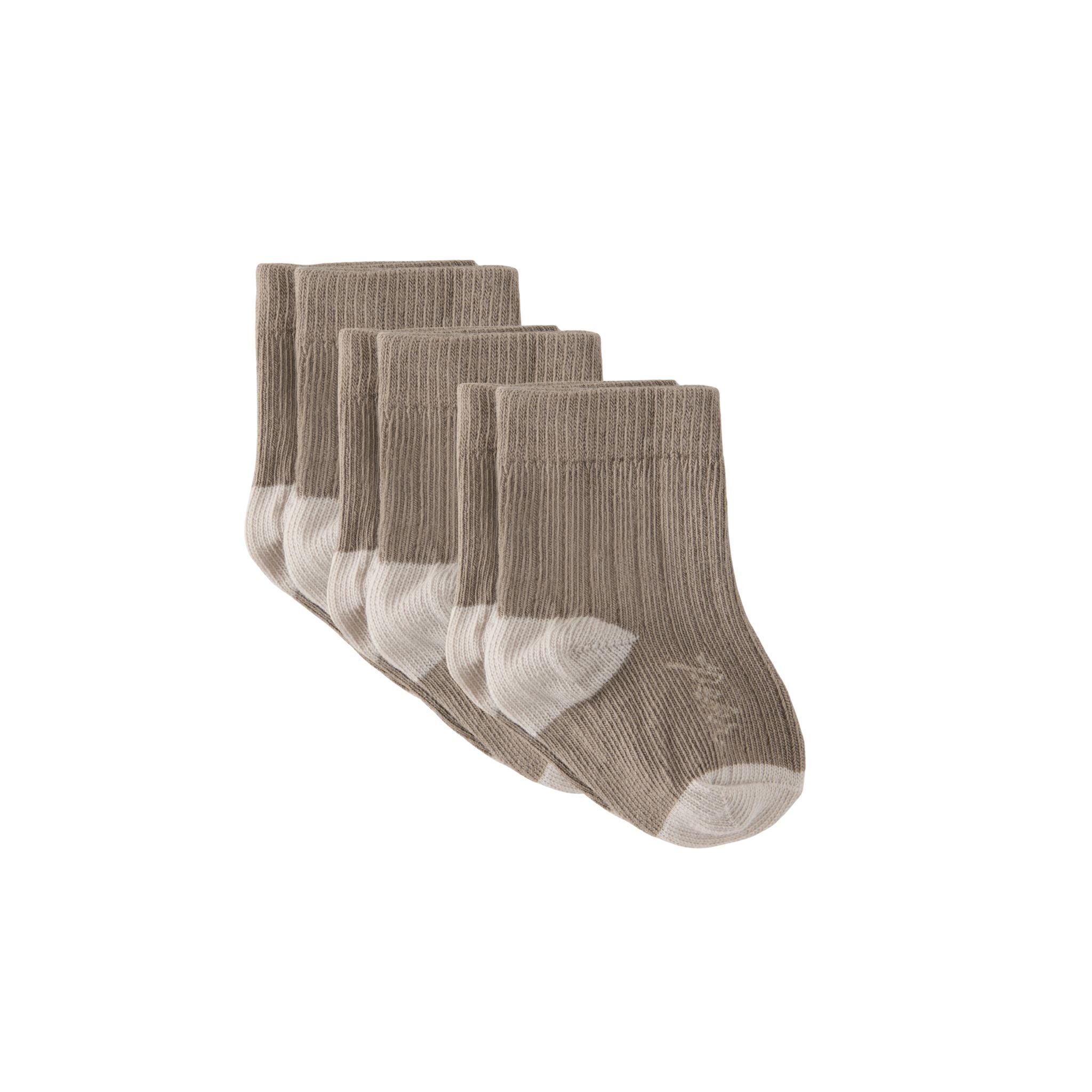 Pehr-Newborn Crew Socks 3 Pack- Mushroom-1