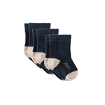 Pehr-Newborn Crew Socks 3 Pack- Ink Blue Set-1