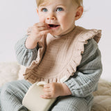 Pehr-Muslin Gauze Ruffle Bib Set of 2 - Fawn & Sienna - Baby - 3