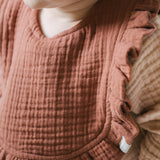 Pehr-Muslin Gauze Ruffle Bib Set of 2 - Fawn & Sienna - Baby - 7