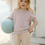 Pehr-Classic Terry Dropped Shoulder Short Sleeve Top-Lilac-2