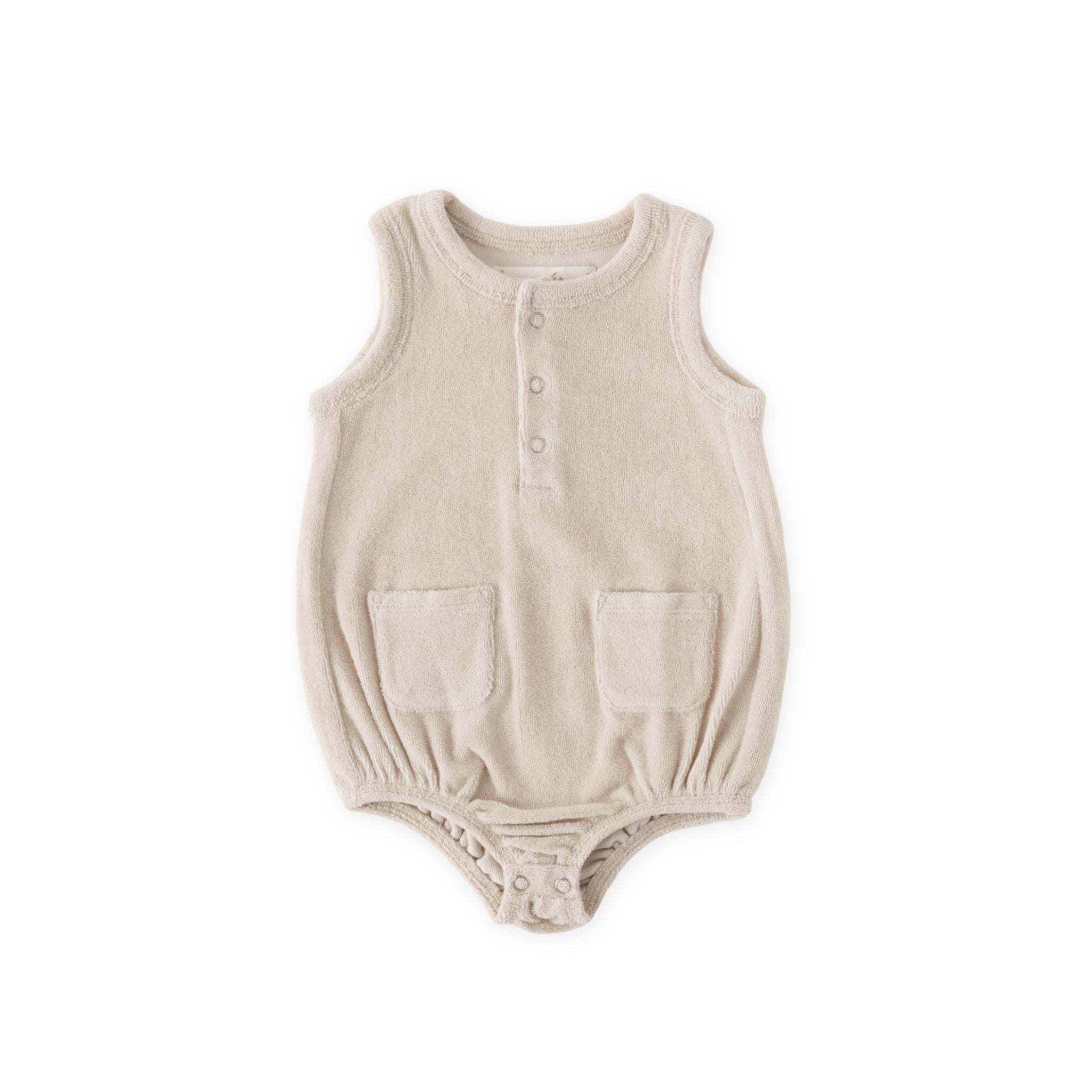 Pehr-Classic Terry Pocket One-Piece-Sand-1
