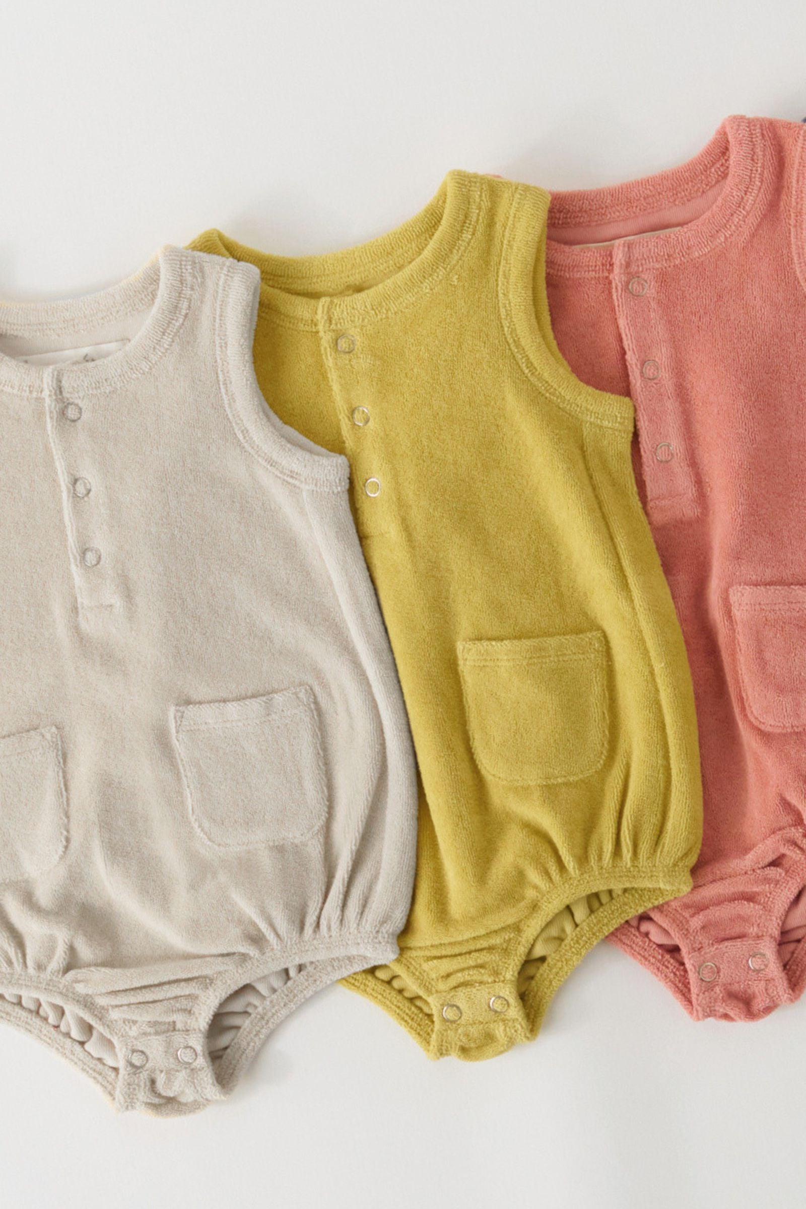 Pehr-Classic Terry Pocket One-Piece-Sand-2