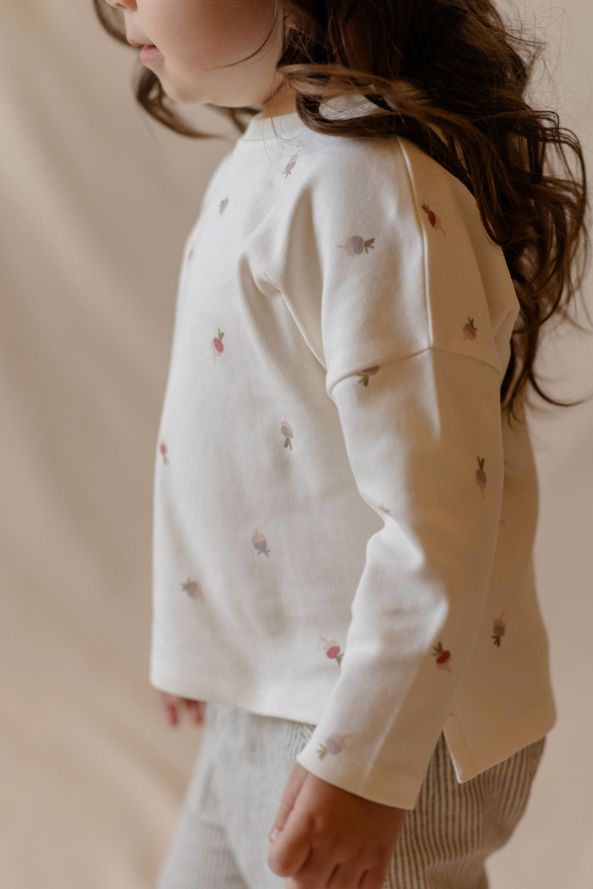 Pehr-Dropped Shoulder Long Sleeve Toddler Top-Tiny Turnip-3