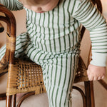 Pehr-Ribbed Toddler Pajama-Stripes Away Evergreen-3