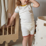 Pehr-Pointelle Short Sleeve Toddler Pajama-Natural-3