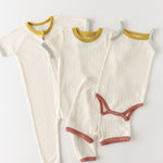 Pehr-Pointelle Short Sleeve Toddler Pajama-Natural-6