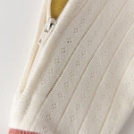 Pehr-Pointelle Short Sleeve Baby Sleeper-Natural-6