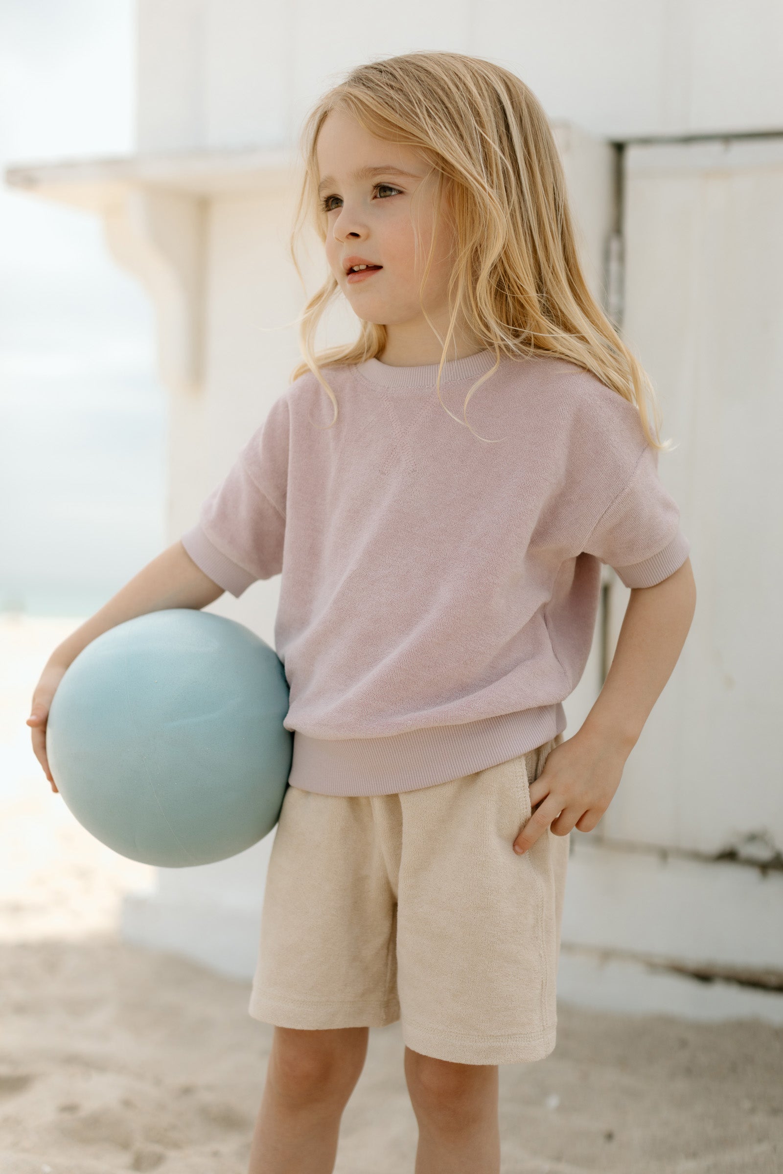 Pehr-Classic Terry Board Short-Sand-Toddler-3