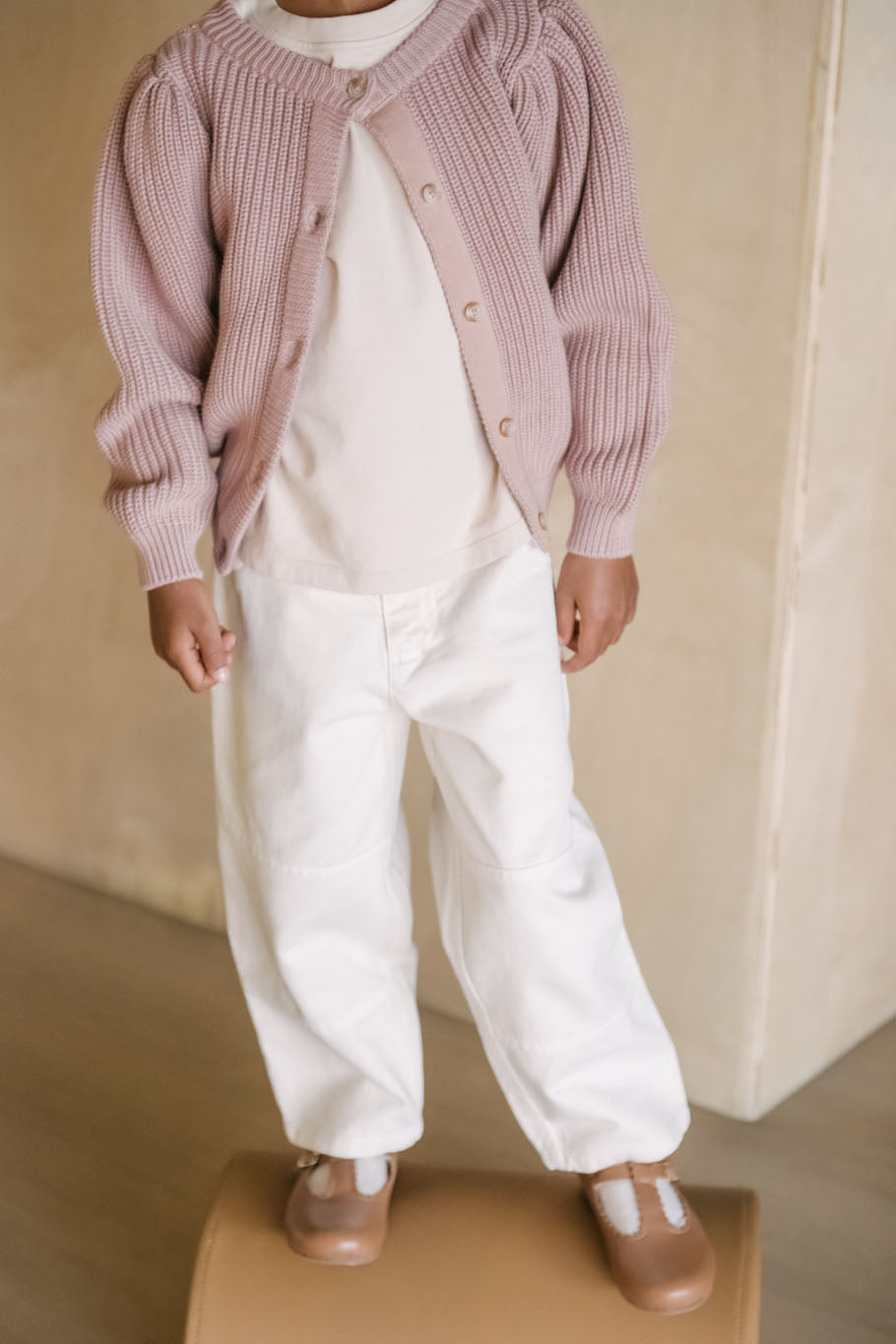 Pehr-Vintage Twill Kids Utility Pant-Natural-2