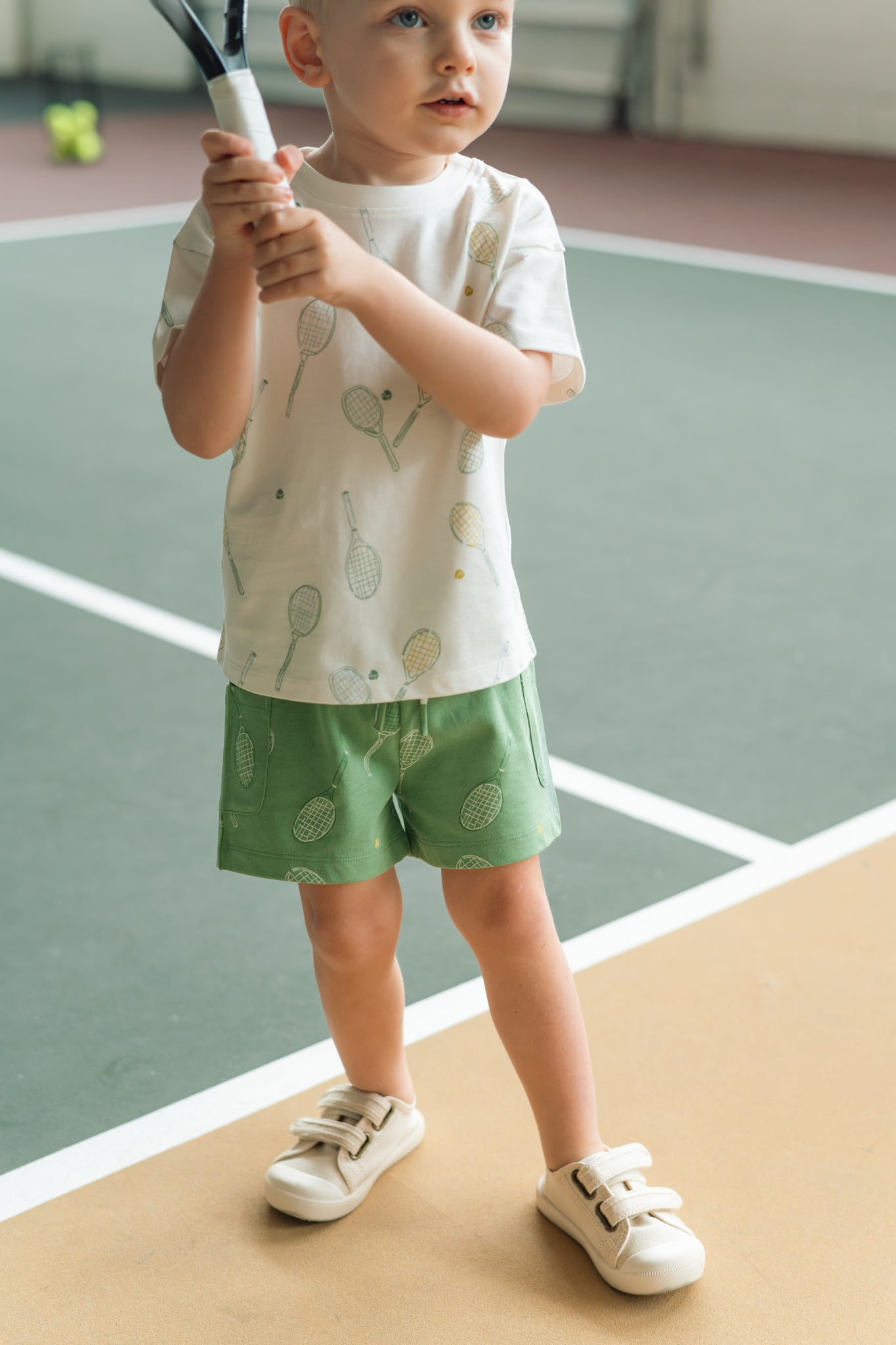 Pehr-Tennis Toddler Short-Doubles Green-5