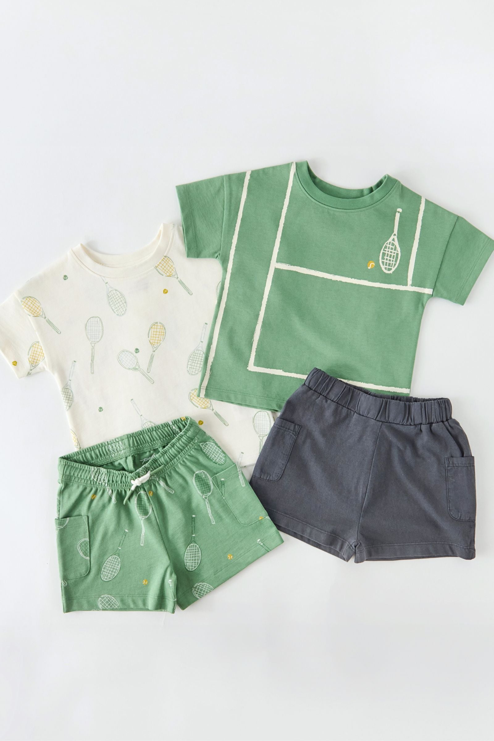 Pehr-Tennis Toddler Short-Doubles Green-7