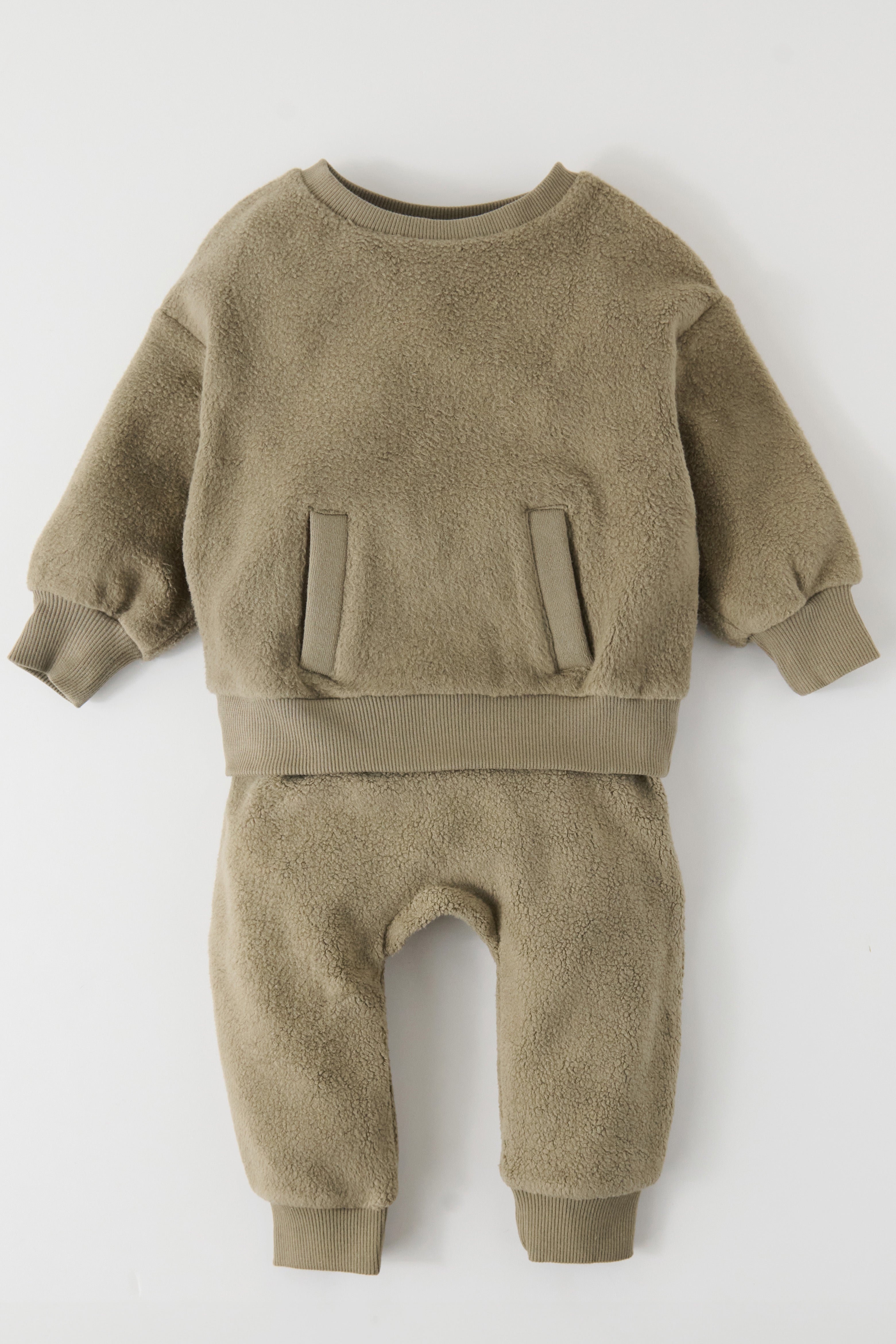 Pehr-Teddy Fleece Harem Pant-Moss-2