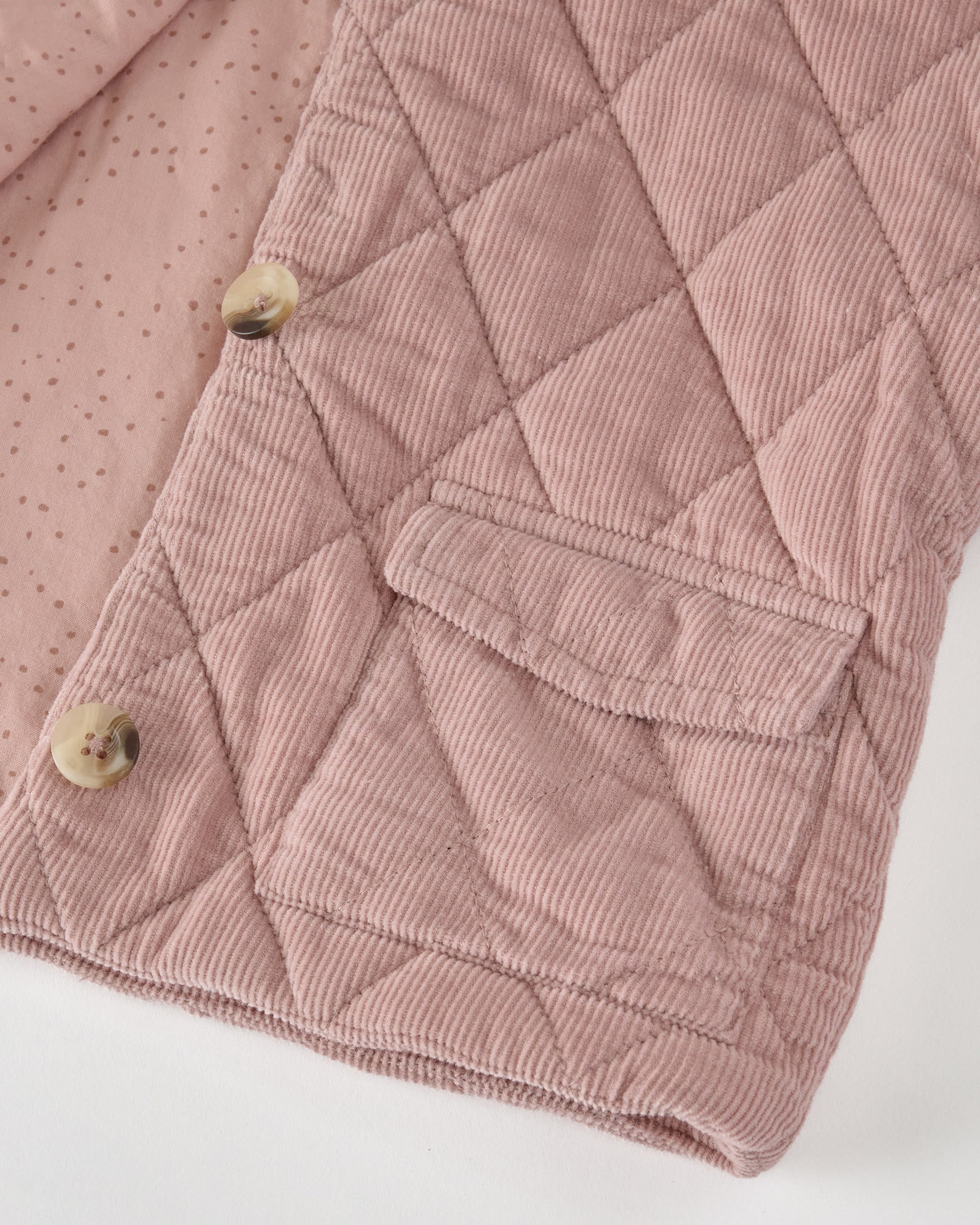 Pehr-Corduroy Quilted Jacket-Rose Pink-7