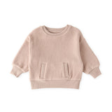 Pehr-Teddy Fleece Kids Dropped Shoulder Sweatshirt-Rose Pink-1
