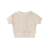Pehr-Classic Terry Dropped Shoulder Short Sleeve Top-Sand-Kid-1