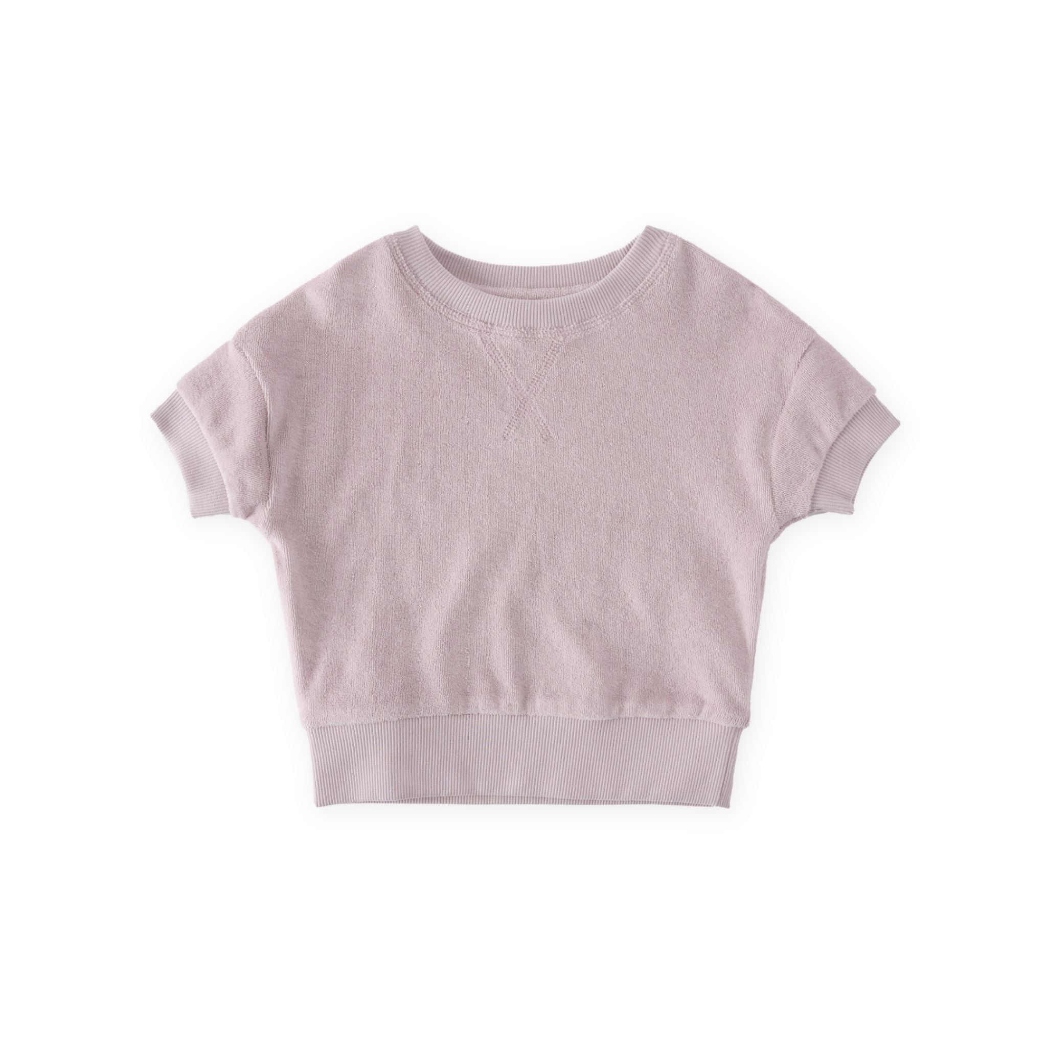 Pehr-Classic Terry Dropped Shoulder Short Sleeve Top-Lilac-1
