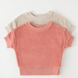 Pehr-Classic Terry Dropped Shoulder Short Sleeve Top-Shell-Kid-2