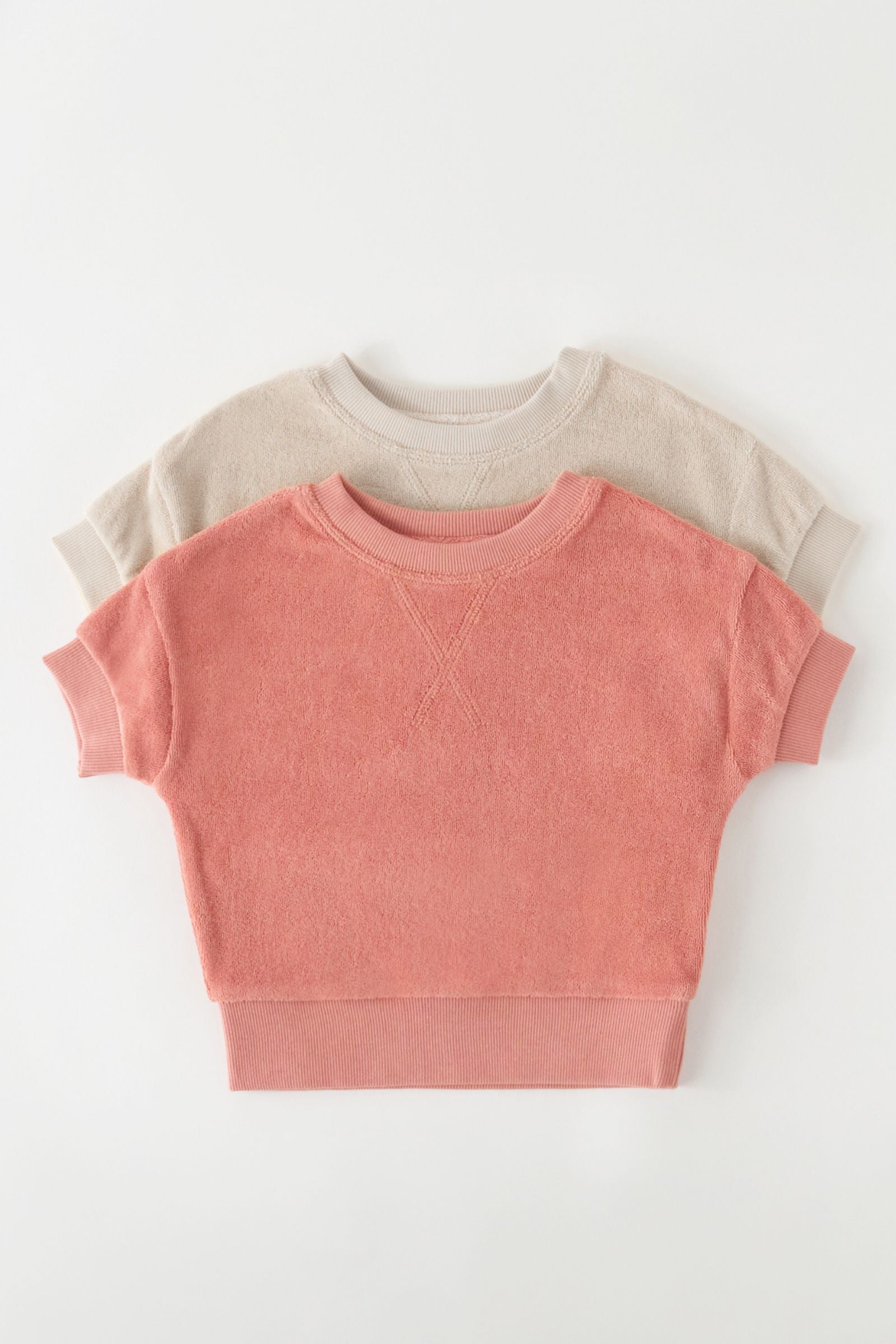 Pehr-Classic Terry Dropped Shoulder Short Sleeve Top-Shell-Kid-2