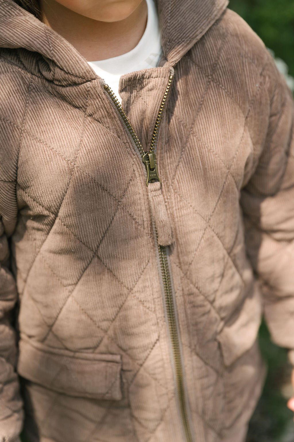 Pehr-Corduroy Kids Quilted Jacket-Portobello-2