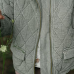 Pehr-Corduroy Kids Quilted Jacket-Sage-2