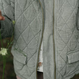 Pehr-Corduroy Kids Quilted Jacket-Sage-2
