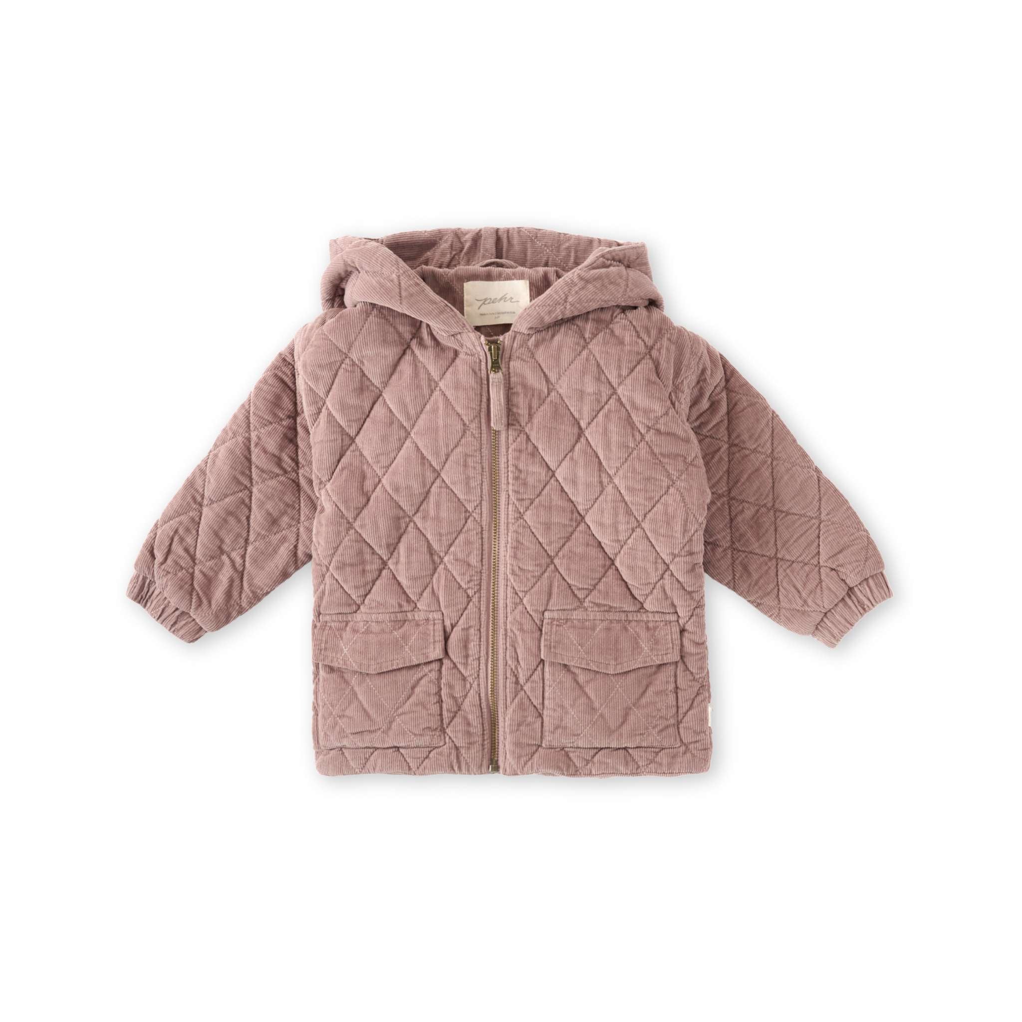 Pehr-Corduroy Kids Quilted Jacket-Thistle-1