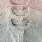 Pehr-Dotty Knit Sweater- Soft Peony- Newborn-3
