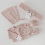 Pehr-Dotty Knit Sweater- Soft Peony- Newborn-2