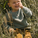 Pehr-Cotton Knit Toddler Sweater-Pond-4