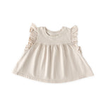 Pehr-Garment Dye Ruffle TShirt-Sand-1