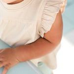 Pehr-Garment Dye Ruffle TShirt-Sand-5