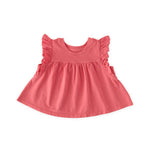 Pehr-Garment Dye Ruffle TShirt-Raspberry-1
