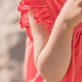 Pehr-Garment Dye Ruffle TShirt-Raspberry-3