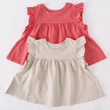 Pehr-Garment Dye Ruffle TShirt-Raspberry-7