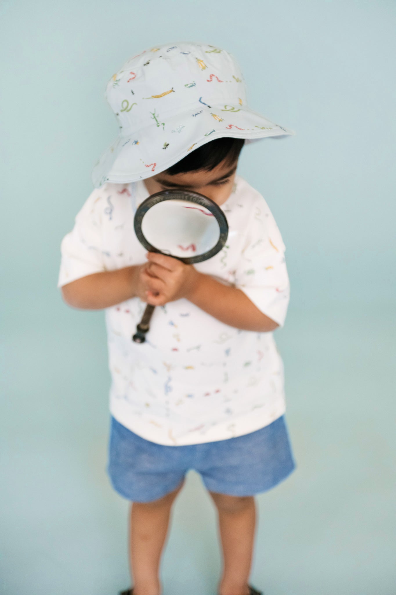 Pehr-Bucket Hat-Crawling Critters Blue-3