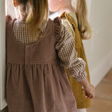 Pehr-Corduroy Kids Pinafore Dress-Thistle-4