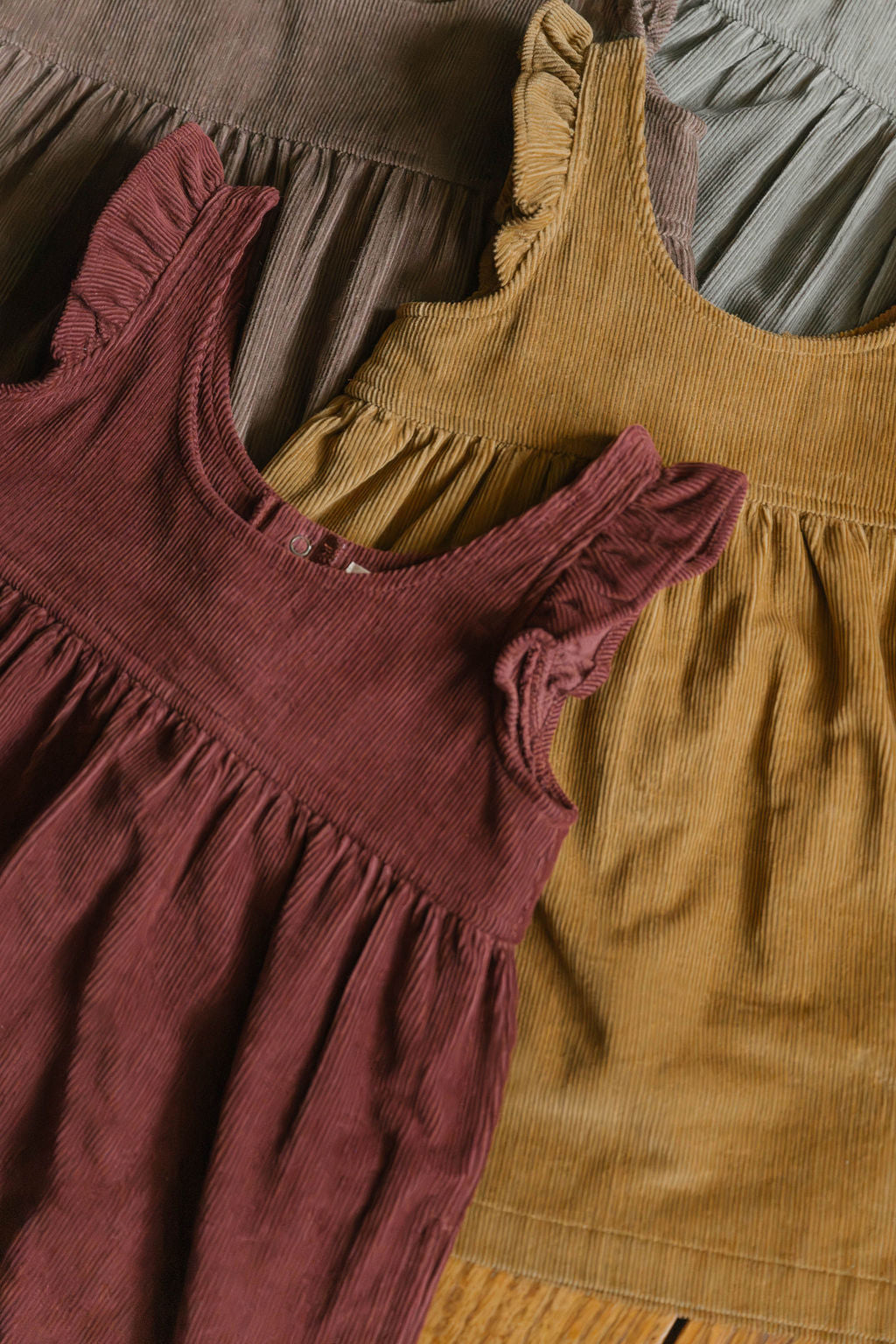 Pehr-Corduroy Kids Pinafore Dress-Mulberry-4