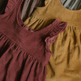 Pehr-Corduroy Kids Pinafore Dress-Mulberry-4